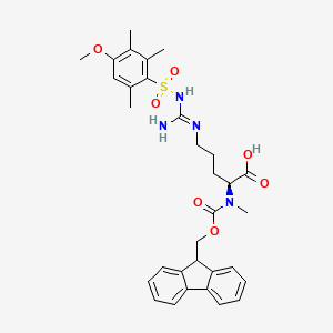 Chemical structure of Fmoc-N-Me-Arg(Mtr)-OH