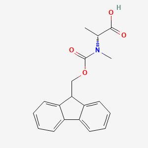 Chemical structure of Fmoc-N-Me-D-Ala-OH