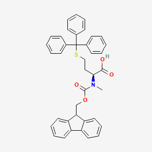 Chemical structure of Fmoc-N-Me-Homocys(Trt)-OH