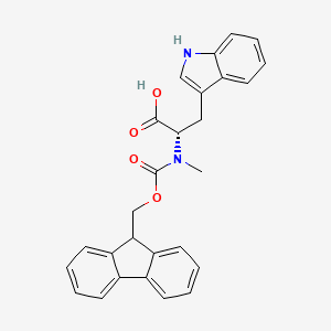Chemical structure of Fmoc-MeTrp-OH