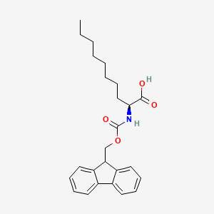 Chemical structure of Fmoc-octyl-Gly-OH