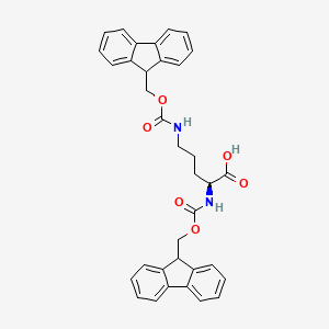 Chemical structure of Fmoc-Orn(Fmoc)-OH