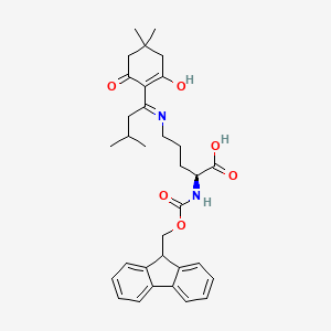 Chemical structure of Fmoc-Orn(ivDde)-OH