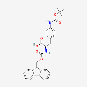 Chemical structure of Fmoc-D-Phe(4-NHBoc)-OH