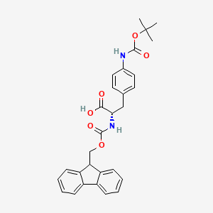 Chemical structure of Fmoc-p-amino-Phe(Boc)-OH