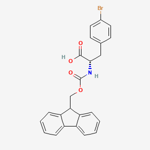 Chemical structure of Fmoc-p-bromo-Phe-OH