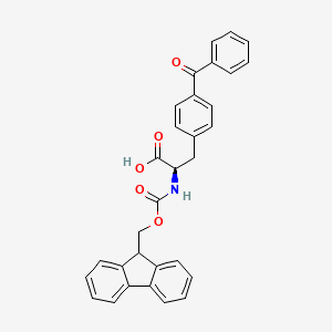 Chemical structure of Fmoc-D-Bpa-OH