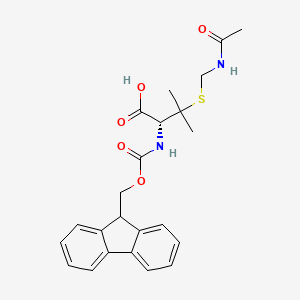 Chemical structure of Fmoc-Pen(Acm)-OH