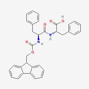 Chemical structure of Fmoc-Phe-Phe-OH