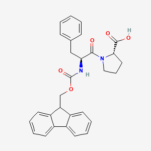 Chemical structure of Fmoc-Phe-Pro-OH