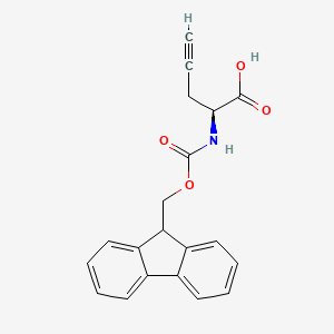 Chemical structure of Fmoc-Pra-OH