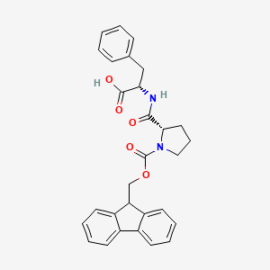 Chemical structure of Fmoc-Pro-Phe-OH