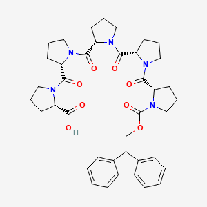 Chemical structure of Fmoc-Pro-Pro-Pro-Pro-Pro-OH