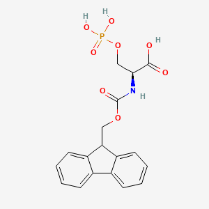 Chemical structure of Fmoc-Ser(PO₃H₂)-OH