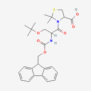 Chemical structure of Fmoc-Ser(tBu)-Cys(Psi(Me,Me)pro)-OH