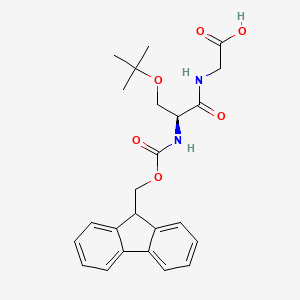 Chemical structure of Fmoc-Ser(tBu)-Gly-OH
