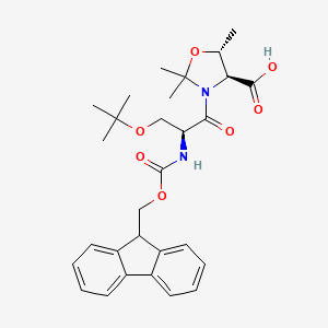 Chemical structure of Fmoc-Ser(tBu)-Thr(Psi(Me,Me)pro)-OH