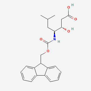 Chemical structure of Fmoc-statine