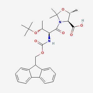 Chemical structure of Fmoc-Thr(tBu)-Thr(Psi(Me,Me)pro)-OH