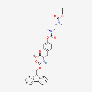 Chemical structure of Fmoc-Tyr(Boc-Nmec)-OH
