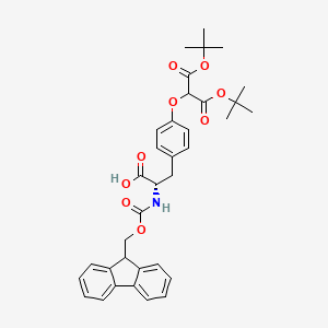 Chemical structure of Fmoc-Tyr(malonyl-di-OtBu)-OH