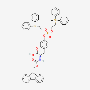 Chemical structure of Fmoc-Tyr(PO₃(MDPSE)₂)-OH