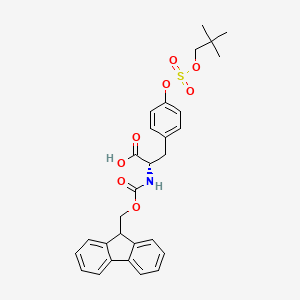 Chemical structure of Fmoc-Tyr(SO₂(ONeopentyl))-OH