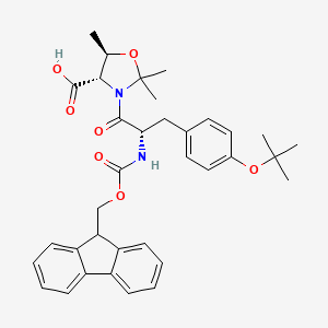 Chemical structure of Fmoc-Tyr(tBu)-Thr(Psi(Me,Me)pro)-OH