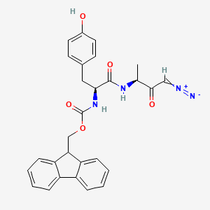Chemical structure of Fmoc-Tyr-Ala-diazomethylketone