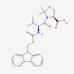 Chemical structure of Fmoc-Val-Ser(Psime,Mepro)-OH