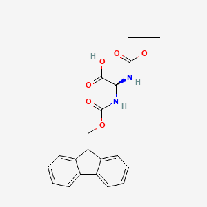 Chemical structure of Fmoc-α-amino-D-Gly(Boc)-OH