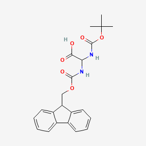 Chemical structure of Fmoc-α-amino-DL-Gly(Boc)-OH