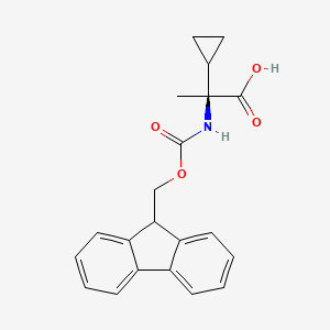 Chemical structure of Fmoc-α-cyclopropyl-Ala-OH