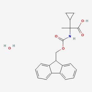 Chemical structure of Fmoc-α-cyclopropyl-D-Ala-OH · H₂O