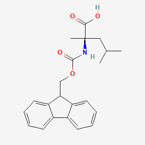 Chemical structure of Fmoc-α-Me-D-Leu-OH