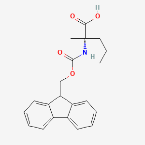 Chemical structure of Fmoc-α-Me-Leu-OH
