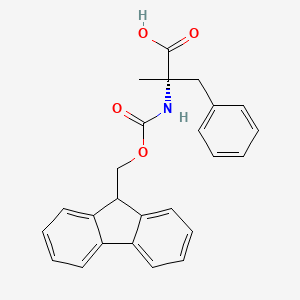 Chemical structure of Fmoc-α-Me-Phe-OH