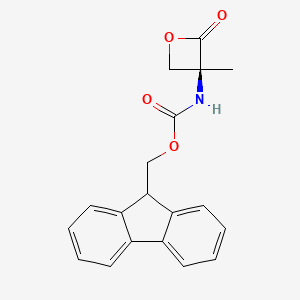 Chemical structure of Fmoc-α-Me-Ser-lactone