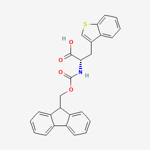 Chemical structure of Fmoc-β-(3-benzothienyl)-Ala-OH