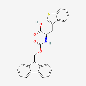 Chemical structure of Fmoc-β-(3-benzothienyl)-D-Ala-OH