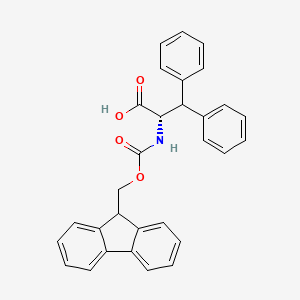 Chemical structure of Fmoc-beta-phenyl-Phe-OH