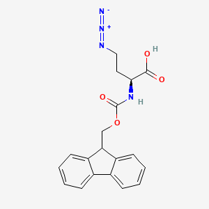 Chemical structure of Fmoc-γ-azido-Abu-OH
