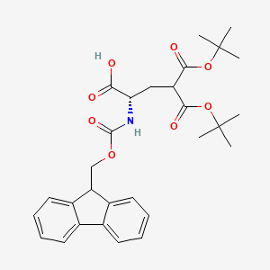 Chemical structure of Fmoc-γ-carboxy-Glu(OtBu)₂-OH