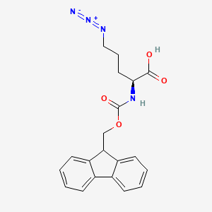 Chemical structure of Fmoc-δ-azido-Nva-OH