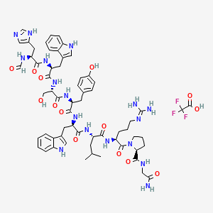 Chemical structure of Formyl-(D-Trp⁶)-LHRH (2-10)