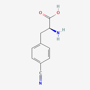 Chemical structure of H-4-Cyano-Phe-OH