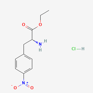 Chemical structure of H-4-Nitro-D-phe-oet hcl