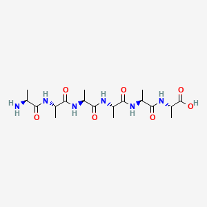 Chemical structure of H-Ala-Ala-Ala-Ala-Ala-Ala-OH