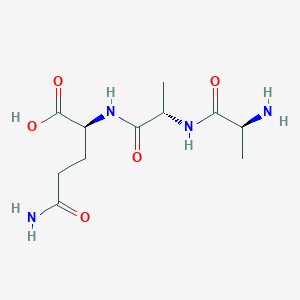 Chemical structure of H-Ala-Ala-Gln-OH