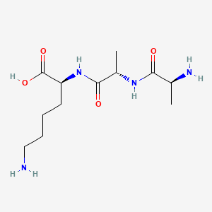 Chemical structure of H-Ala-Ala-Lys-OH